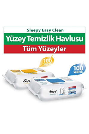 Easy Clean Arap Sabunu + Çamaşır Suyu Katkılı Yüzey Temizlik Havlusu 100+100(200 Yaprak)