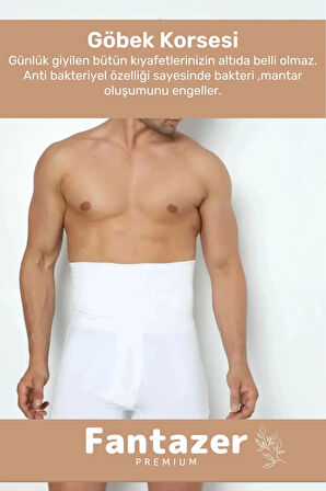 Özel Üretim Fit Görünüm Sağlayan Inceltici Rahat Atlet Ve Boxer Inceltici Erkek Korse 2'li Set