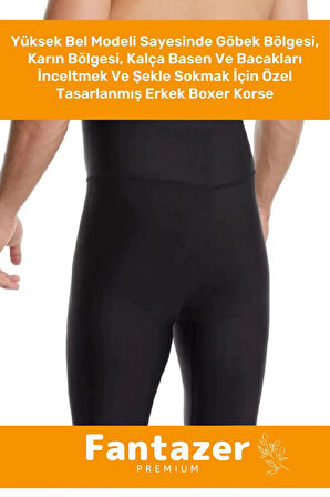 Özel Üretim Fit Görünüm Sağlayan Inceltici Rahat Atlet Ve Boxer Inceltici Erkek Korse 2'li Set