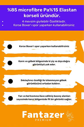 Özel Üretim Göbek Düzleştirici Toparlayıcı Sıkılaştırıcı Bel Inceltici Erkek Duble Boxer Korse