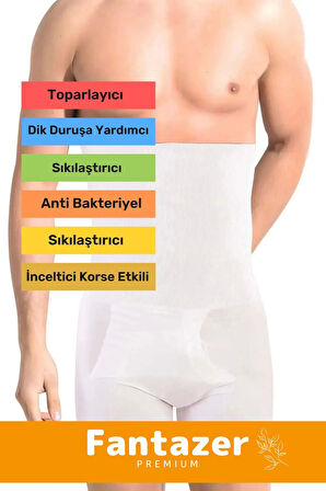 Özel Üretim Göbek Düzleştirici Toparlayıcı Sıkılaştırıcı Bel Inceltici Erkek Duble Boxer Korse