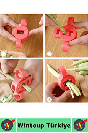 Ergonomik Tutuş Mutfak Kaymaz Hızlı Pratik Bamya Bakla Taze Fasulye Dilimleme Ayıklama Aparatı