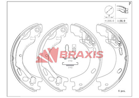 Land Rover El Fren Balata Takımı Discovery 3 05-09 Discovery 4 10-16 Range Rover Sport 05-13 - Braxıs Ac0178