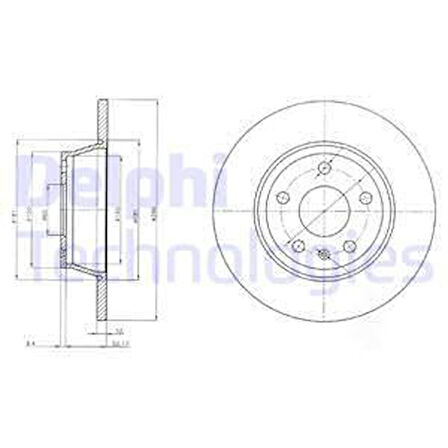 Vag Fren Aynası Arka (286x12mm) Tt 07>14 - Delphi Bg4089