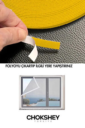 İz Bırakmayan Süper Güçlü Kendinden Yapışkanlı Ahşap 1. Kalite Sineklik Yedek 4mt Cırt Bant 1 Adet