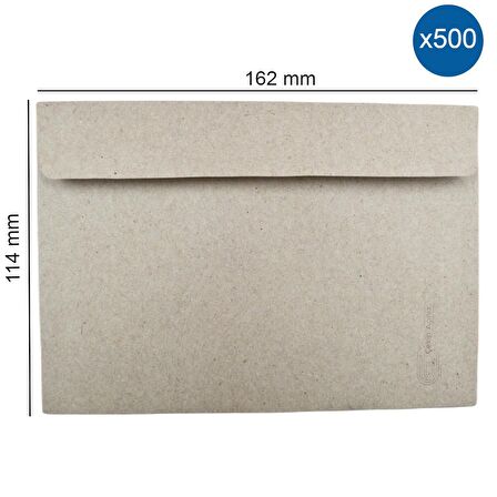 Oyal Kare Kraft Mektup Zarfı (Elvan) 114x162 mm 70 Gr Silikonlu 500 lü(1 Koli)