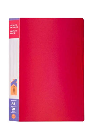 Umix Katalog Dosya Standart 20 Yaprak Kırmızı