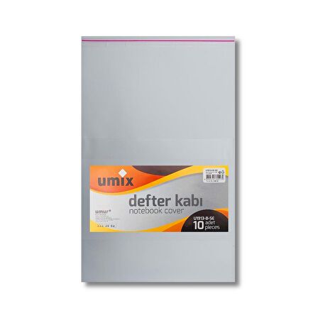 Umix A5 Hazır Yapışkanlı Defter Kabı 10 lu Şeffaf