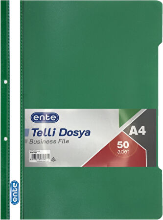 Ente Telli Dosya A4 50 Li Yeşil