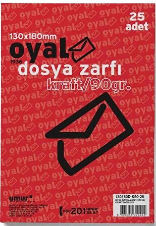 OYAL ZARF DOSYA 13x18 90GR KRAFT - (500 Adet)