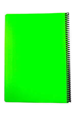 Mynote Flex A4 80 Yaprak Çizgisiz Spiralli Plastik Neon Kapak Defter