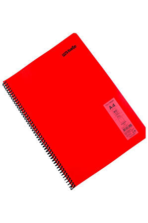 Mynote Flex A4 80 Yaprak Çizgisiz Spiralli Plastik Neon Kapak Defter