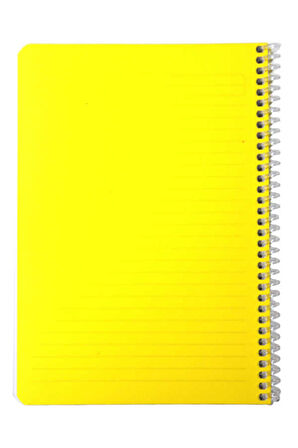 Mynote Flex A5 80 Yaprak Çizgili Spiralli Plastik Neon Kapaklı Defteri