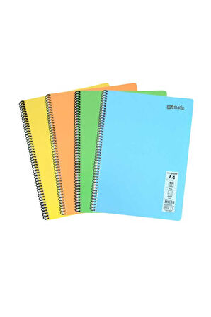 Mynote Flex A5 80 Yaprak Çizgili Spiralli Plastik Neon Kapaklı Defteri