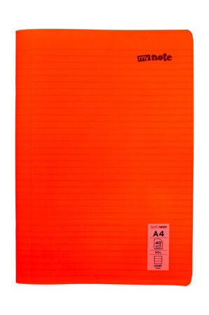 Mynote Text Neon A4 40 Yaprak Çizgili Plastik Kapak Defter