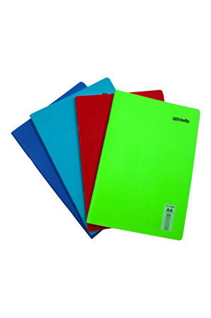 Mynote Text Neon A4 80 Yaprak Kareli Plastik Kapak Defter