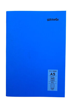 Mynote Text A5 60 Yaprak Çizgili Plastik Pastel Kapaklı Defter