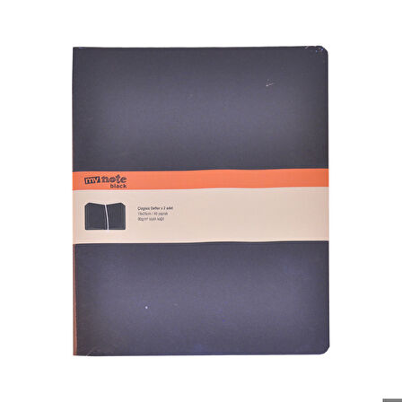 Mynote Black 19x25 40yp 2 li Çizgisiz Siyah Yaprak Defter