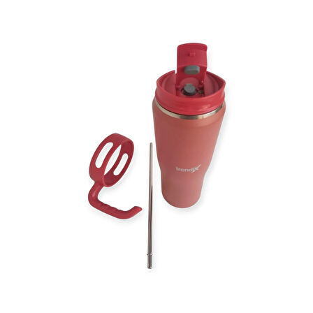 Trendix Çelik İçli Termos Bardak Matara 1200 Ml Kırmızı
