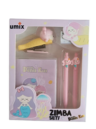 Umix Little Mermaid Küçük Deniz Kızı Kırtasiye Zımba Seti 5 Parça