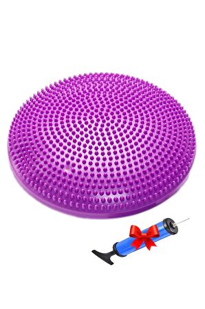 Gymo Pompalı Denge Yastığı Balance Disk Denge Pedi 33cm Mor