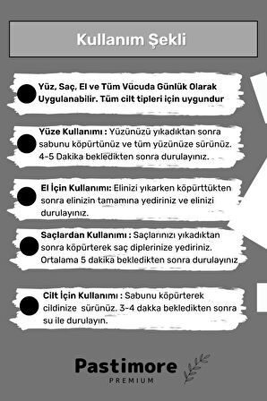 Pastimore 3'lü Fırsat Paketi %100 Doğal Bitkisel El Saç Yüz Vücut Için Orijinal Ardıç Katranı Sabunu