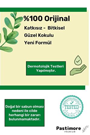 Pastimore %100 Doğal 2'li  Güzel Kokulu Antibakteriyel El Yüz Saç Vücut Cilt Orijinal Bıttım Sabunu