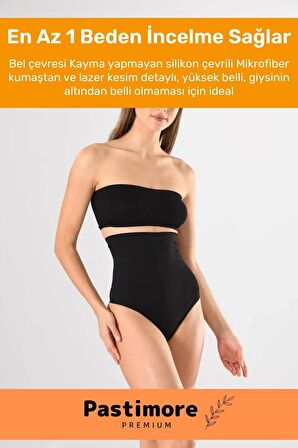 Ultra İnceltici Yüksek Bel Silikon Dikişsiz Sıkılaştırıcı Karın Toparlayıcı Slip-String Kadın Korse