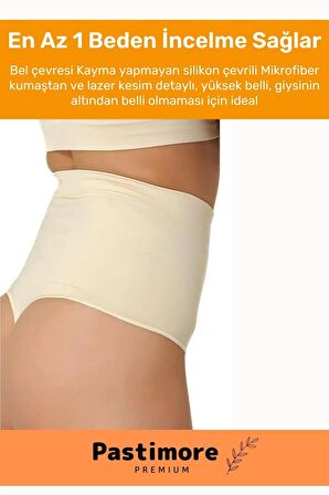 Ultra İnceltici Yüksek Bel Silikon Dikişsiz Sıkılaştırıcı Karın Toparlayıcı Slip-String Kadın Korse