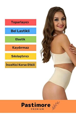 Ultra İnceltici Yüksek Bel Silikon Dikişsiz Sıkılaştırıcı Karın Toparlayıcı Slip-String Kadın Korse