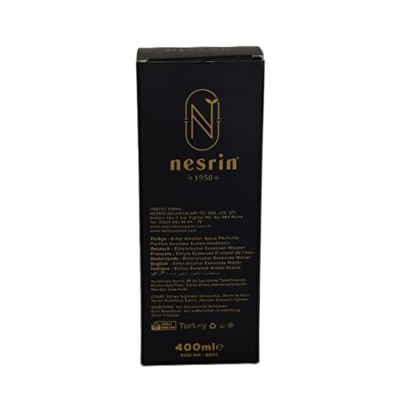 Nesrin Safran 80 Derece Pet Şişe 400 ml Kolonya