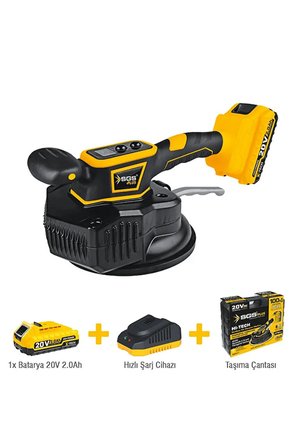 SGS 5417 Akülü Seramik Granit Titreşimli Tokmak Vantuz 100 Kg 20V 2.0Ah Döşeme Makinesi