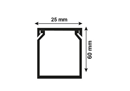 AKİŞ Apsg-25060 Delikli Pano Tipi Pvc Kablo Kanalı (25X60 Mm, Gri)