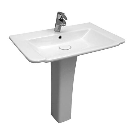 Serel Dıagonal Lavabo 48x75 Cm (Dg30) + Dıagonal Tam Ayak (Dg05) DG30+DG05