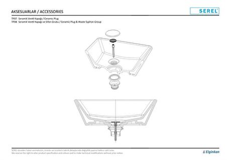 Serel Seramik Tapa ve Lavabo Sifonu TP08STL110H