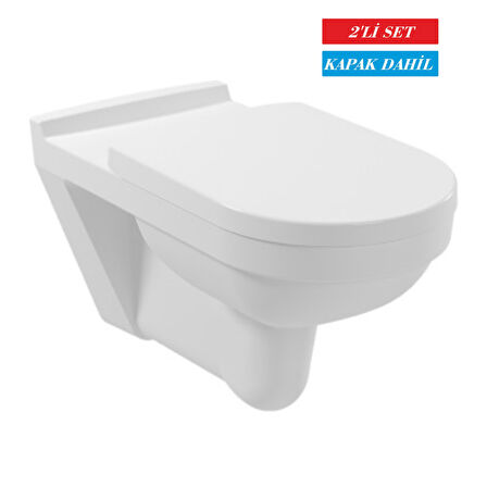 Serel Bedensel Engelli Asma Klozet (3045) + Beta Yavaş Kapanan Kapak 2'li Set