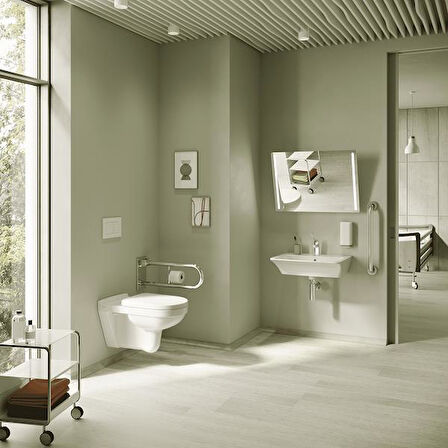 Serel Bedensel Engelli Asma Klozet (3045) + Beta Yavaş Kapanan Kapak 2'li Set