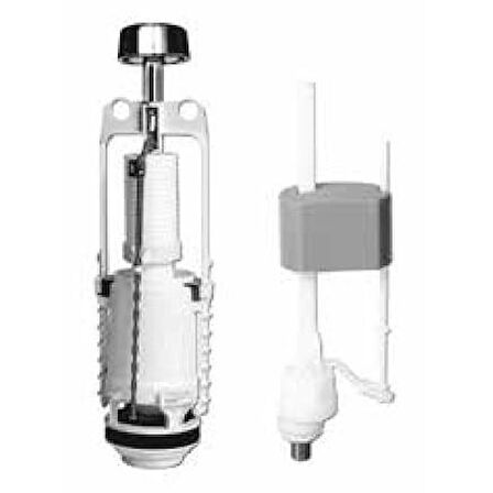 Serel Etna Duvara Sıfır Klozet + Rezervuar + İç Takım + Anemon PP Yavaş Kapanan Kapak 4'lü Set