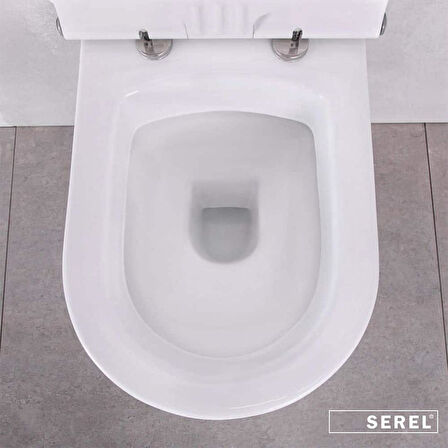 Serel Nita Yuvarlak Asma Klozet (NT23) + Blaze Slim Yavaş Kapanan Kapak 2'li Set