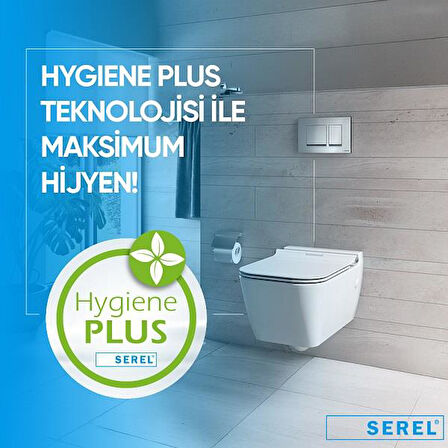 Serel Rita Kanalsız Asma Klozet (RT26) + Zenith Slim Yavaş Kapanan Kapak 2'li Set 