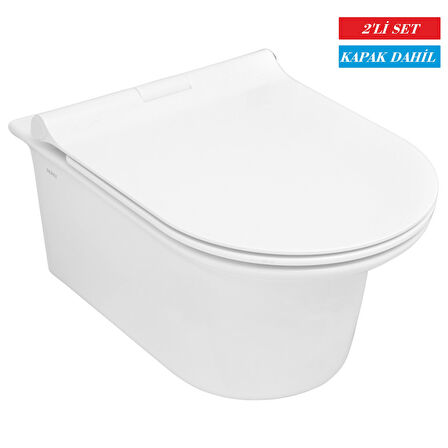 Serel Purity Asma Klozet (PR10) + Blaze Slim Yavaş Kapanan Kapak 2'li Set