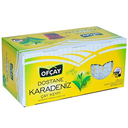 Ofçay Dostane Karadeniz Bergamot Bardak Poşet Siyah Çay 25'li 