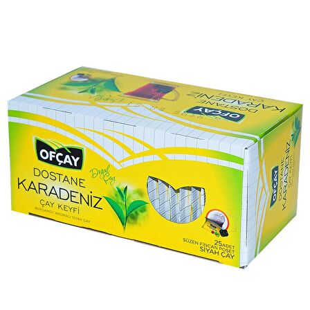 Ofçay Dostane Karadeniz Bergamot Bardak Poşet Siyah Çay 25'li 