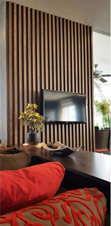 120 CM 12 ADET KENDİNDEN YAPIŞKANLI AHŞAP ÇITA - CEVİZ