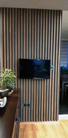 120 CM 12 ADET KENDİNDEN YAPIŞKANLI AHŞAP ÇITA - CEVİZ