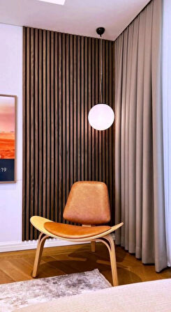 120 CM 12 ADET KENDİNDEN YAPIŞKANLI AHŞAP ÇITA - CEVİZ