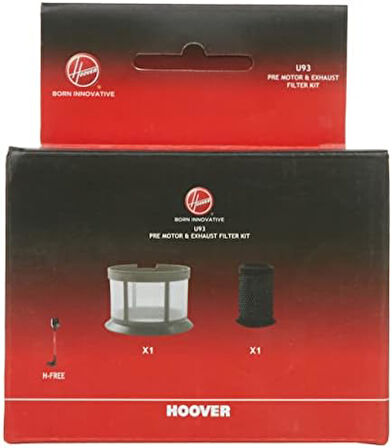 H-Free, H-Free 200 için Hoover U93 Ön Motor ve Egzoz Filtresi Kiti