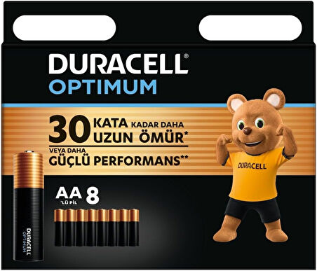 Optimum AA Alkalin Kalem Pil (8'li Paket) 1,5V - LR6 MX1500