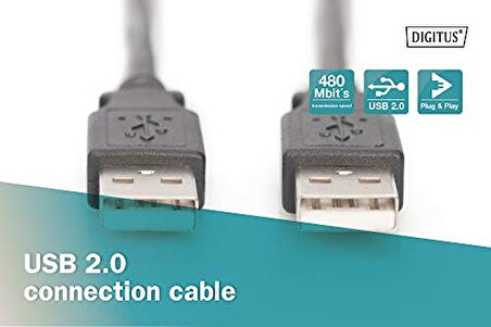 Assmann AK-300101-050-S USB 2.0 Bağlantı Kablosu