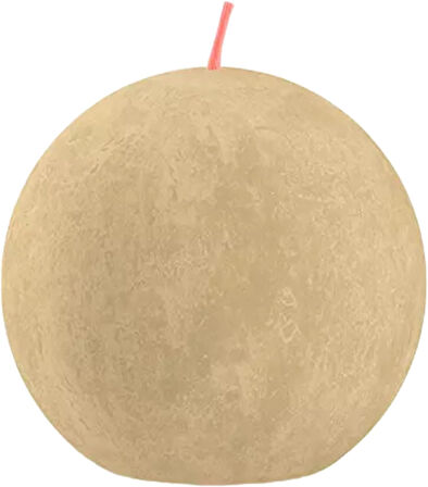 Yulaf Beji Renginde Rustik Top Mum - 76mm - 25 Saat Yanma Süresi